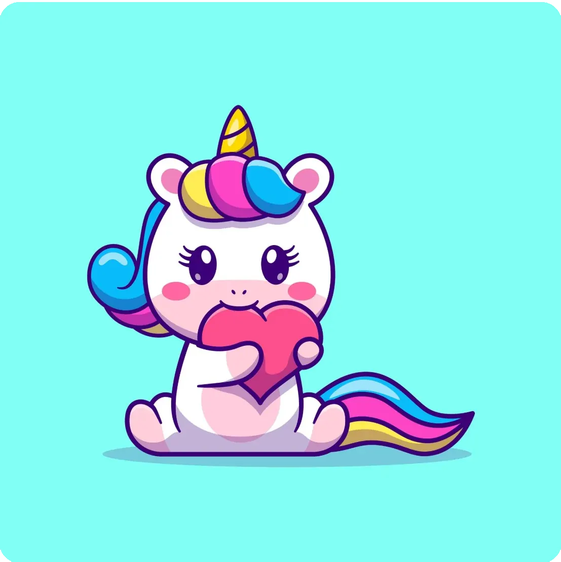 Ejemplo de mural infantil: unicornio