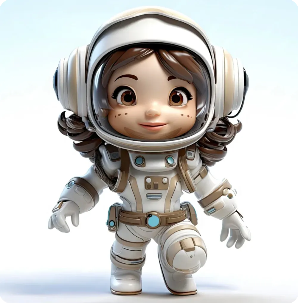 Ejemplo de mural infantil: astronauta