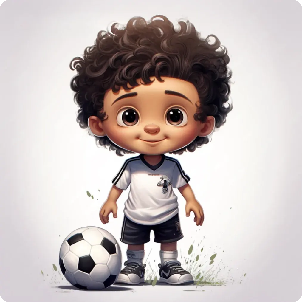 Ejemplo de mural infantil: futbolista