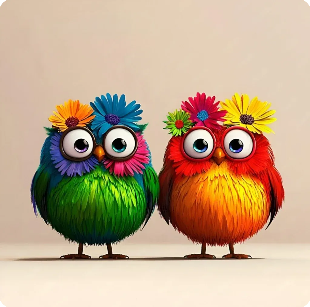 Ejemplo de mural infantil: pájaros